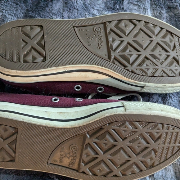Converse All Stars burgundy W 8.5 M 6.5 - Picture 3 of 5